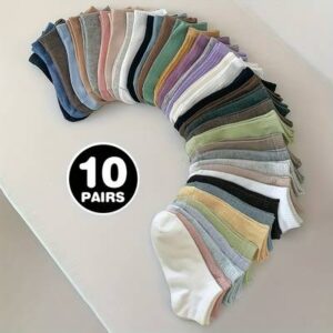 10 Pairs of Colorful Socks Set